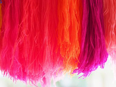 İplik, Garn çeşitli renkler arkaplan için soyut Gradyan, pembe turuncu kırmızı mor mor mor mor o-gül koyu ve yumuşak renk, sıcak ton