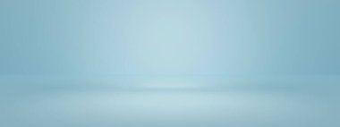 Soyut pastel deniz mavisi rengi ve nane yeşili masa arkaplanı ürün tasarımı içeren gradyan siyan ışık arkaplanı. Turkuaz boş uzay odasını göstermek için. Bulanık 3D podyum sahne vektör dokusu