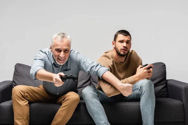 Kyiv Ukraine November 2020 Happy Man Playing Video Game Upset — Stock Photo, Image