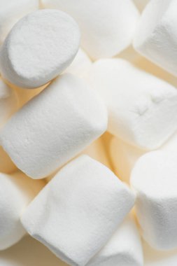 macro shot of soft and puffy marshmallows  clipart