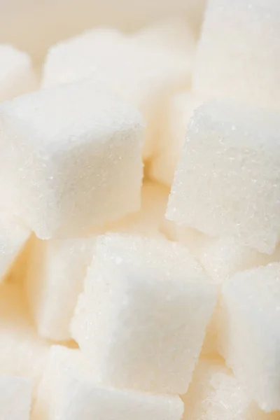 Macro Shot Sweet Sugar Cubes — Stock Photo, Image