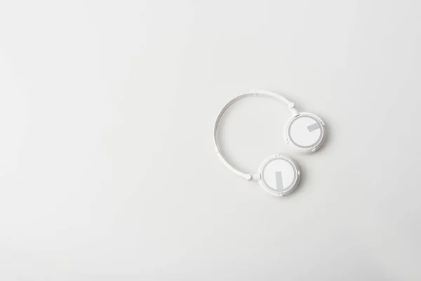 Вид Зверху Бездротові Портативні Навушники Ізольовані Білому — стокове фото