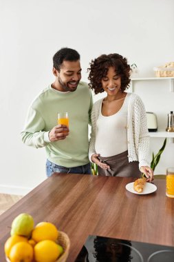 Mutlu çift, bebeklerinin doğmasını beklerken evde vakit geçirmekten zevk alıyor..
