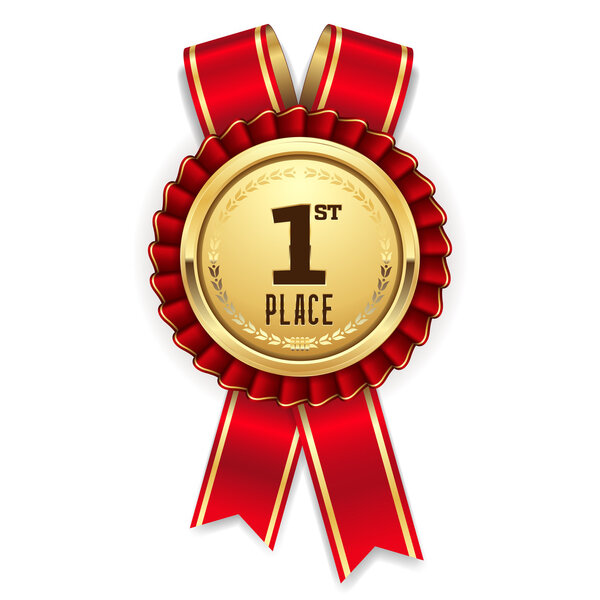 Gold 1st place rosette