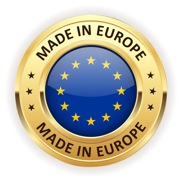 Made in europe button — Stock Vector