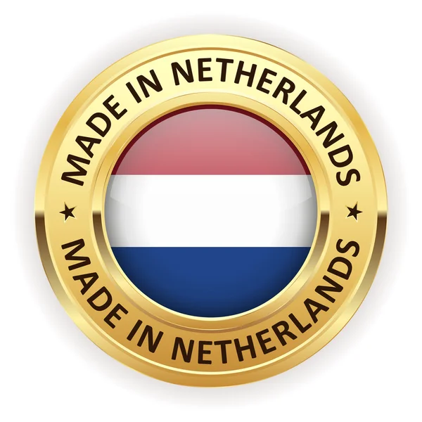 Made in netherlands button — Stock Vector