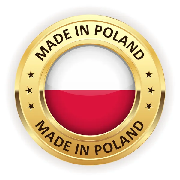 Made in poland button — Stock Vector