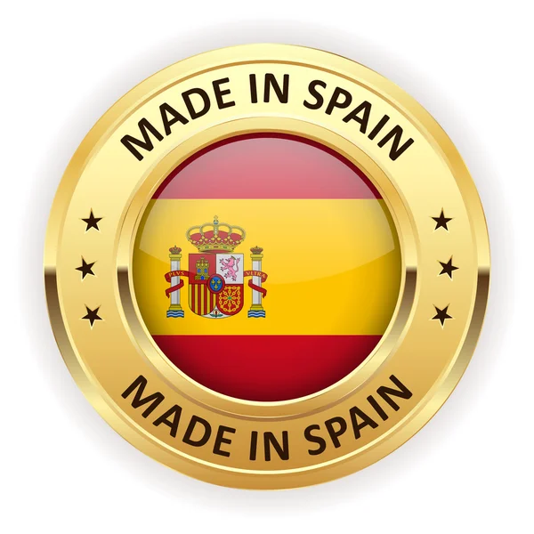 Made in spain button — Stock Vector
