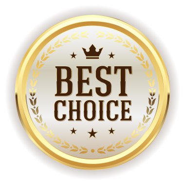 Beyaz en iyi seçim düğmesi