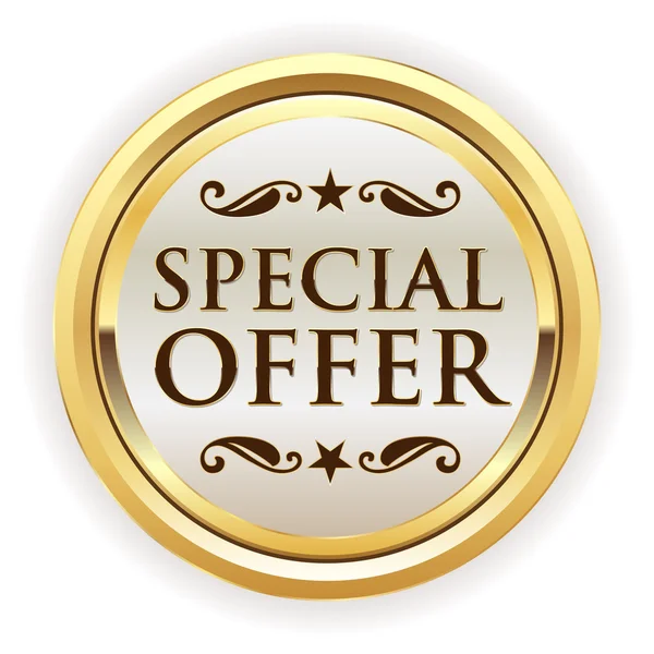 White special offer button — Stock Vector