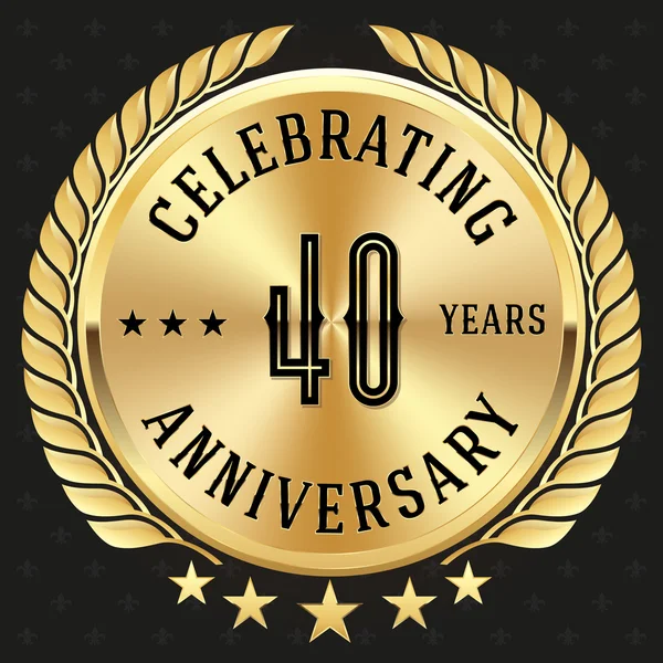Anniversary celebrating badge — Stock Vector