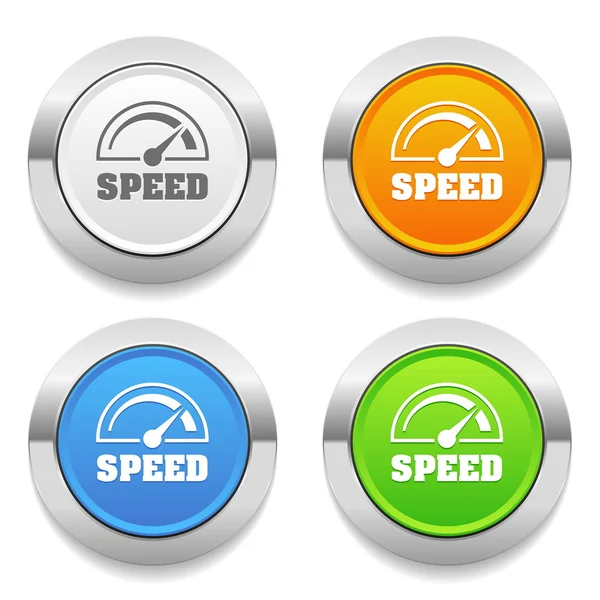 Ícones de medidor de velocidade — Vetor de Stock