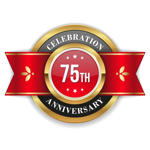 Złota Odznaka 75 rocznica — Wektor stockowy