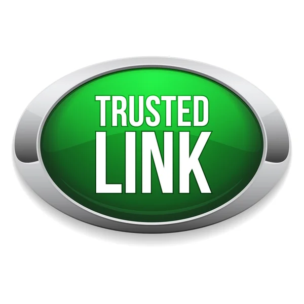 Trusted Link Button — Stock Vector