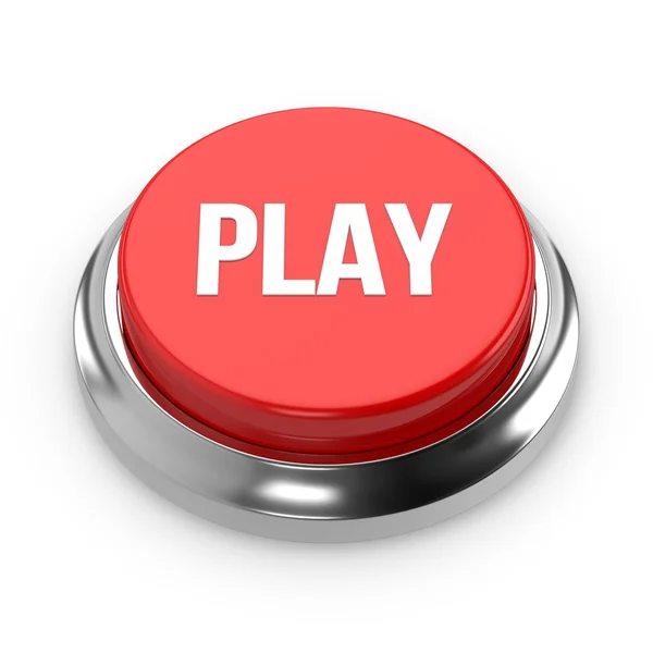 Red Button play — Stock Photo, Image