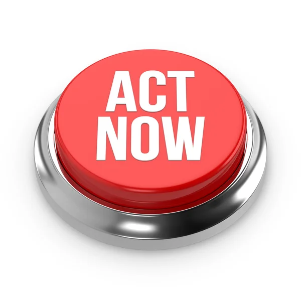 Red Button act now — Stock Photo, Image