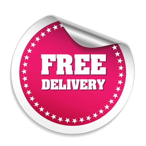 Free delivery sticker — Stock Vector