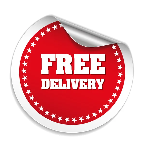 Free delivery sticker — Stock Vector
