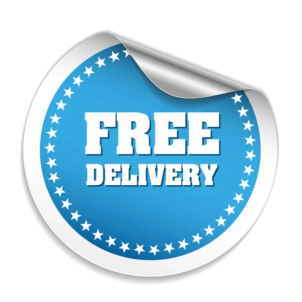 Free delivery sticker — Stock Vector