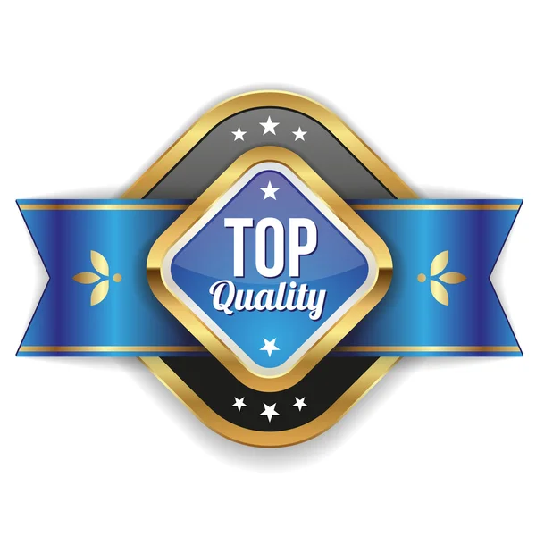 Gouden topkwaliteit badge — Stockvector