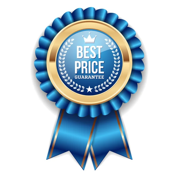 Arany legjobb ár jelvény szalaggal — Stock Vector