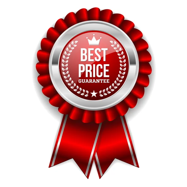 Bestpreisplakette mit silbernem Rand — Stockvektor