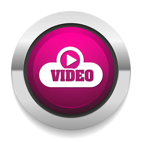 ビデオの丸いボタン — ストックベクタ