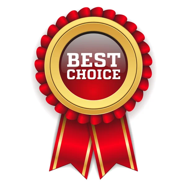 Red best choice badge — Stock Vector