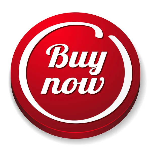 Vermelho redondo comprar agora botão — Vetor de Stock