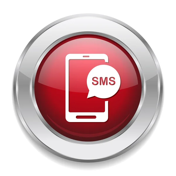 Telefon ile SMS simgesi — Stok Vektör