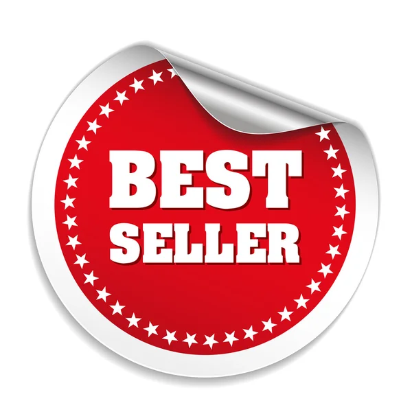 Round best seller sticker — Stock Vector