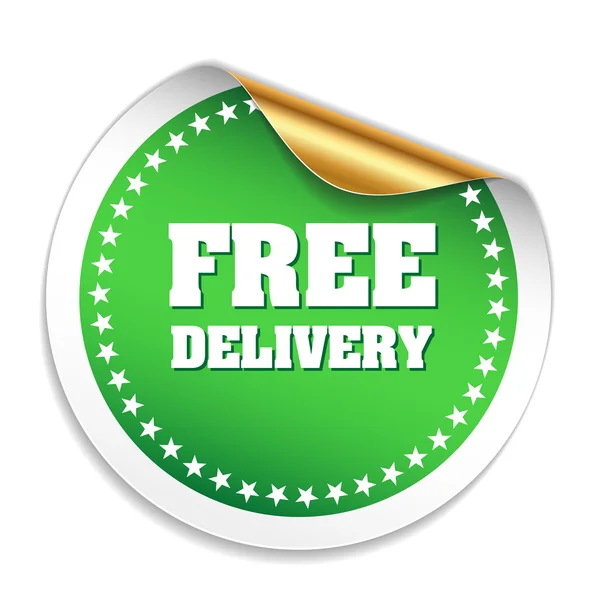 Free delivery sticker — Stock Vector