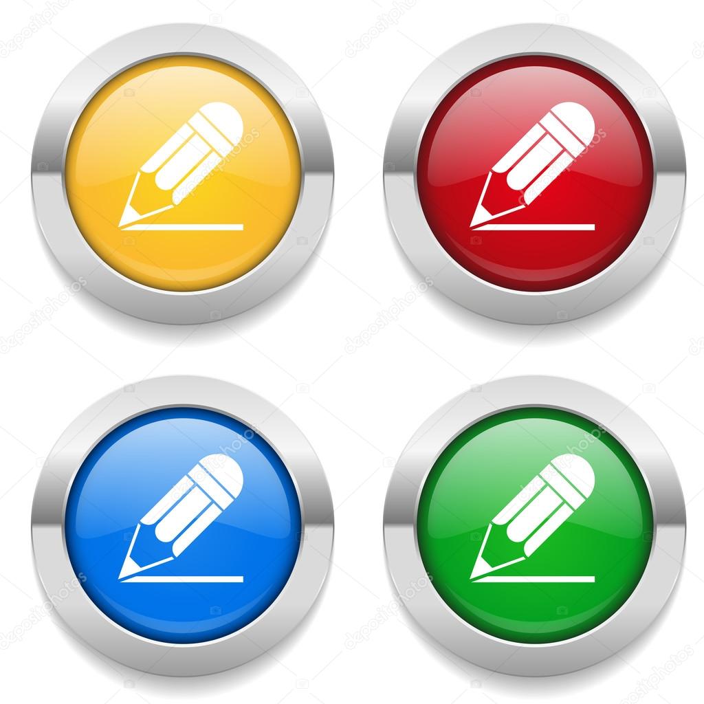 Buttons with pencil icon