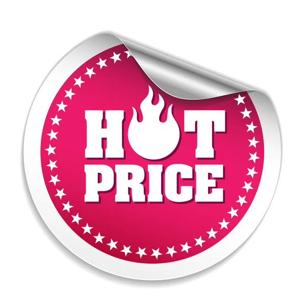 Pegatina de precio caliente — Vector de stock