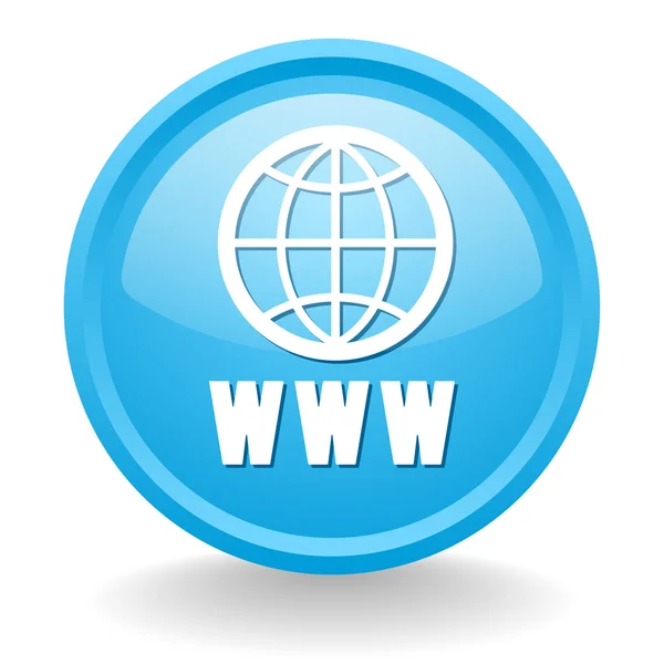 Botão World wide web — Vetor de Stock