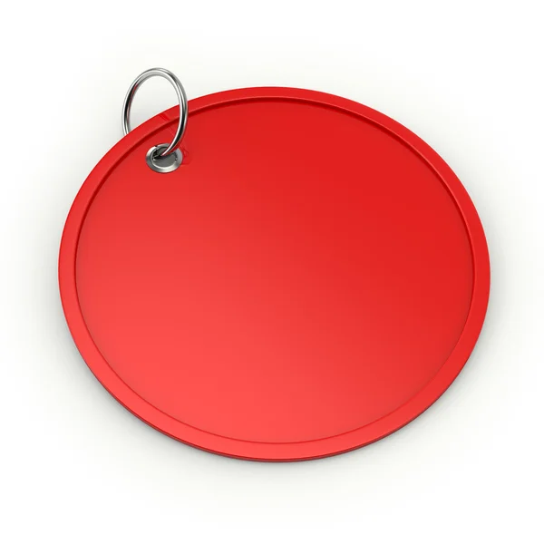 Kırmızı yuvarlak etiketi — Stok fotoğraf