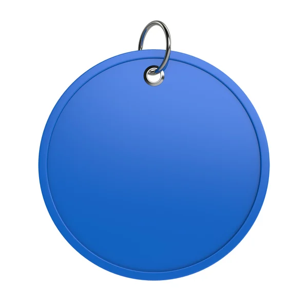 Etiqueta redonda azul — Fotografia de Stock