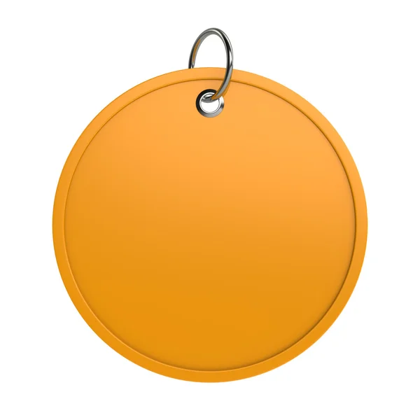 Orange round tag — Stock Photo, Image