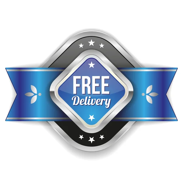 Badge de livraison gratuit carré — Image vectorielle