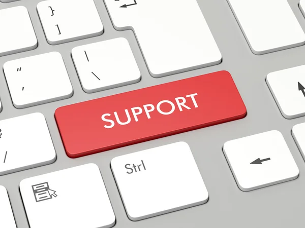 Pulsante di supporto rosso — Foto Stock