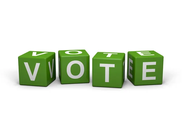 Cubes with vote sign — Stock Photo, Image