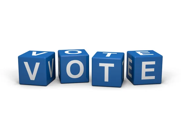 Cubes with vote sign — Stock Photo, Image