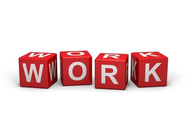 Cubes with work sign — Stock Photo, Image