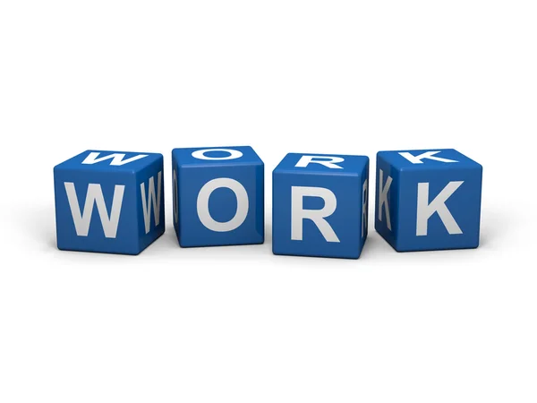 Cubes with work sign — Stock Photo, Image