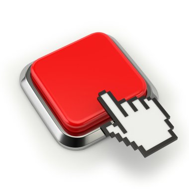 İmleç ile kare düğme