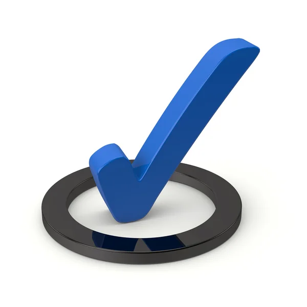 Checkmark with border — Stock Photo, Image