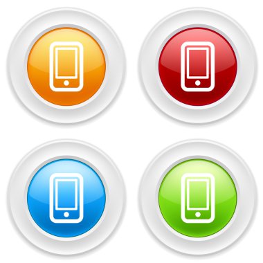 Düğmeleri ile telefon simgeleri