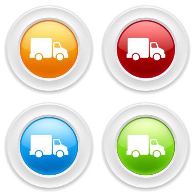 Teslimat kamyonu işareti simgeleri