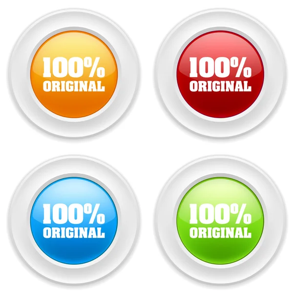 Botões com ícones originais — Vetor de Stock