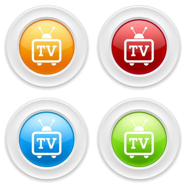 Iconos de señal de TV retro — Vector de stock